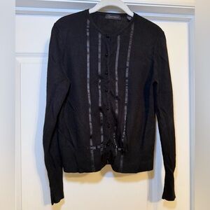 Context Black Button-Down Cardigan Women’s Size L